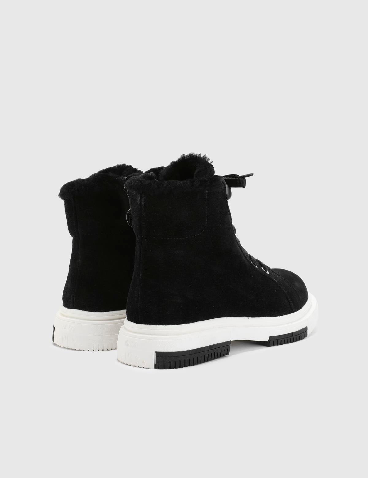 Pienza Black Suede Leather Women's Boot