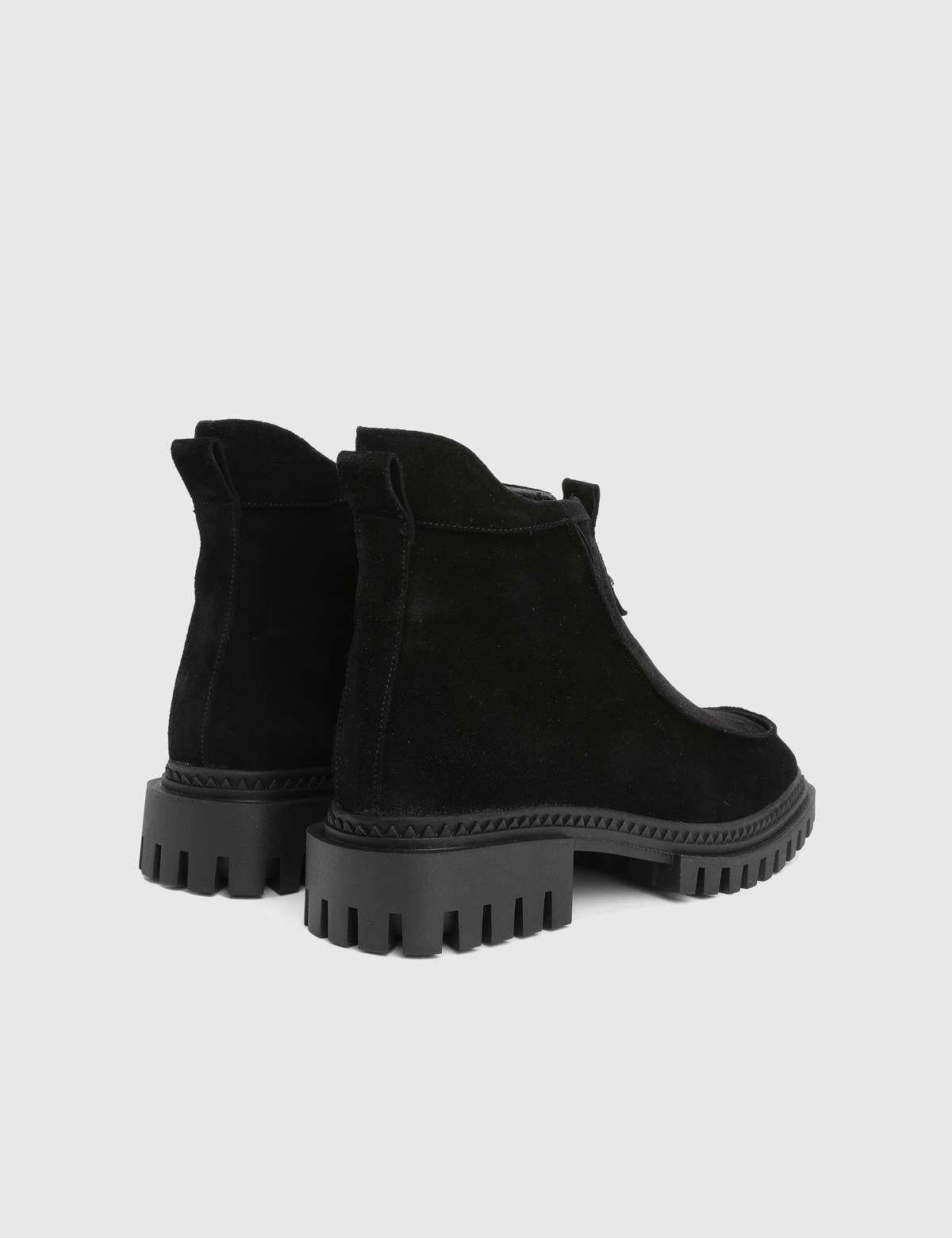 Poke Black Suede Leather Women's Boot