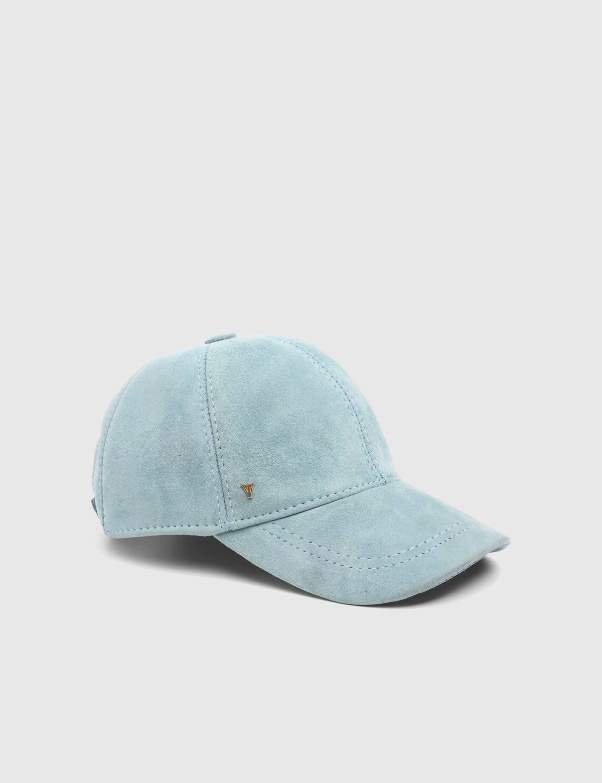 Ravia Light Blue Unisex Suede Leather Cap