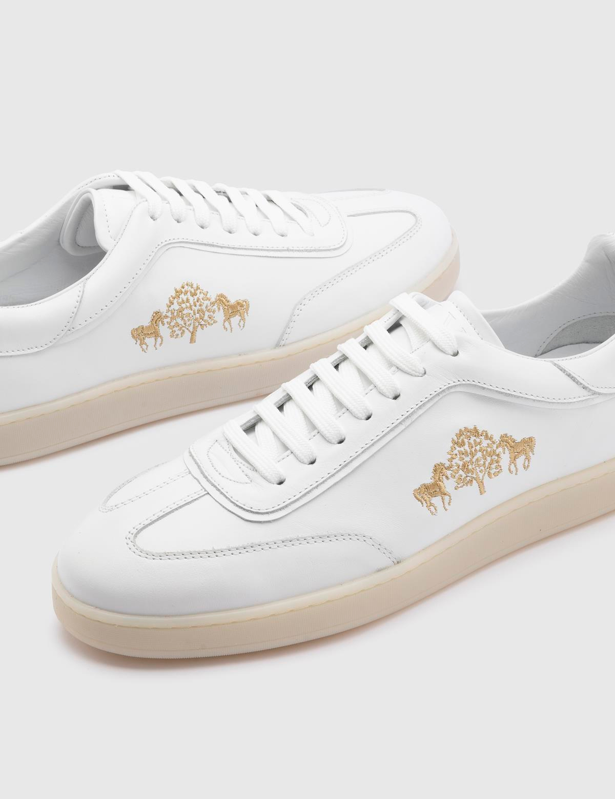 Renato White Leather Men's Sneaker