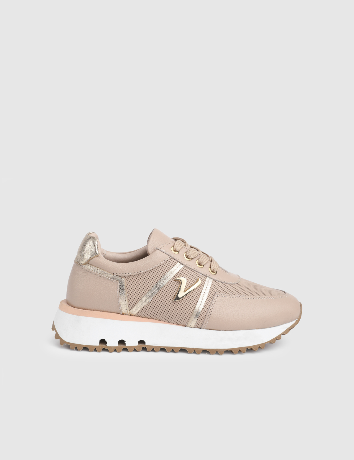 Rielle Beige Leather Women's Sneaker
