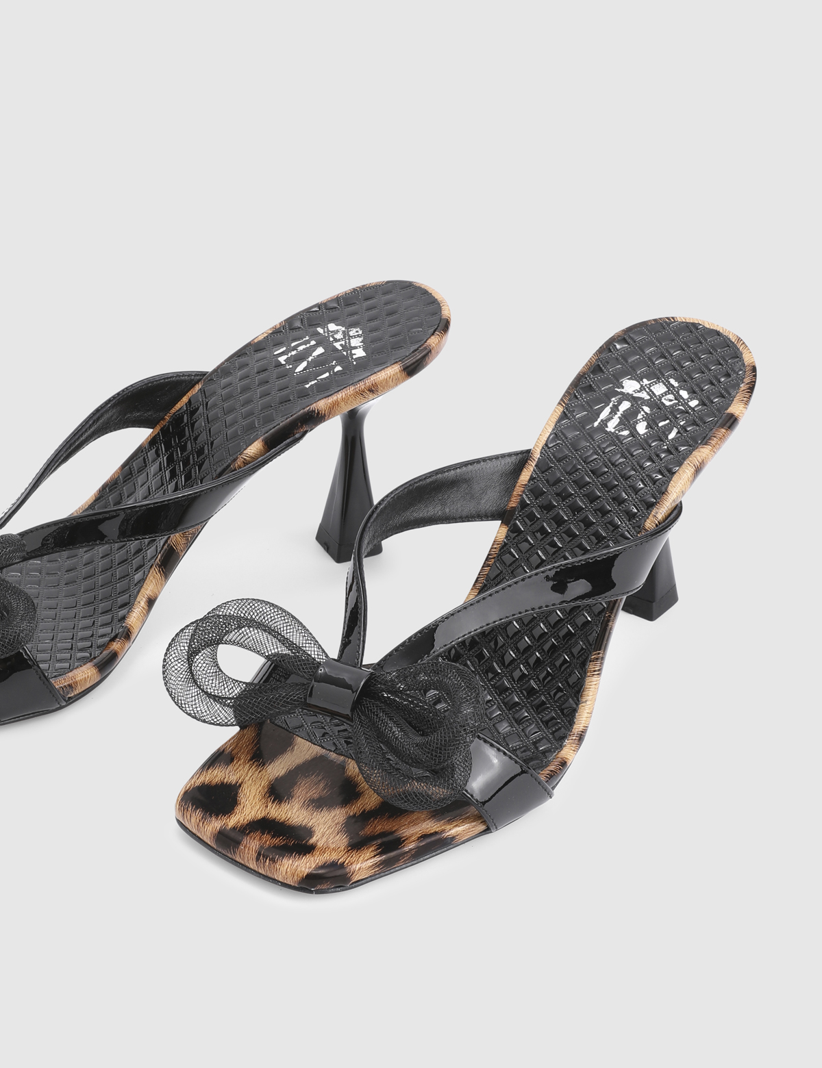 Rinea Black Patent Leather Women's Heeled Slide