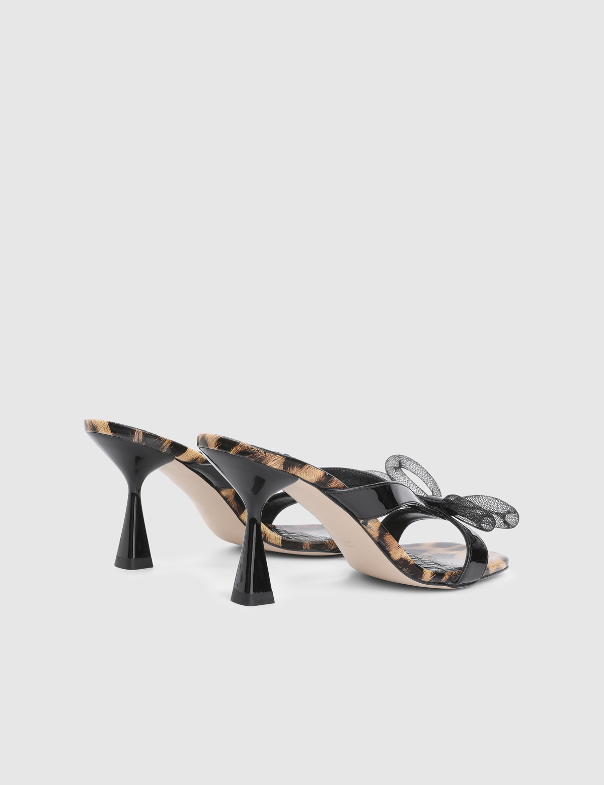 Rinea Black Patent Leather Women's Heeled Slide