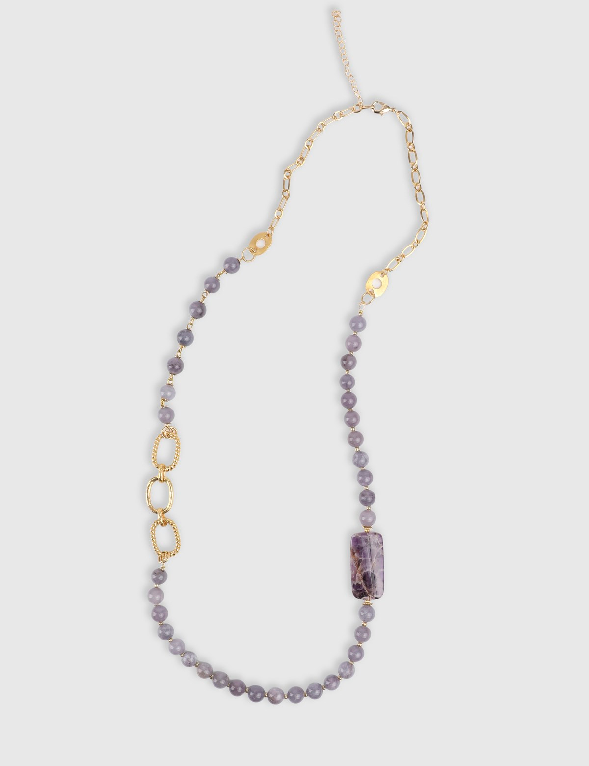 Rivage Gold Women's Necklace with Purple Stones