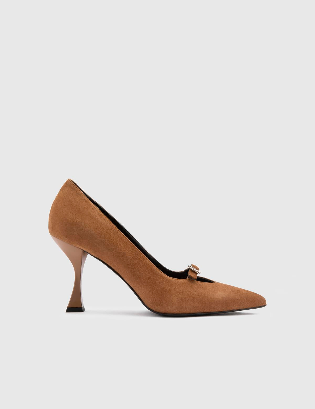 Roald Saddle Brown Suede Leather Women's Pump