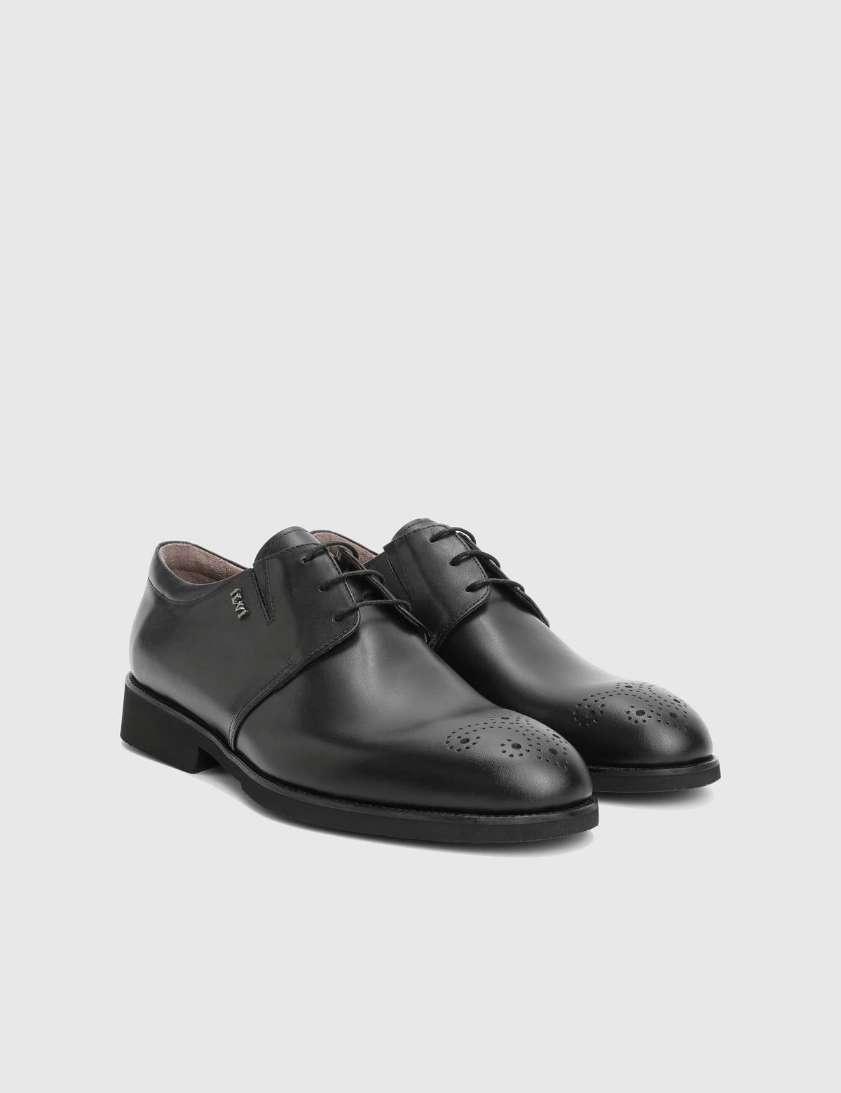 Rodrigo Black Leather Men's Classic Shoe