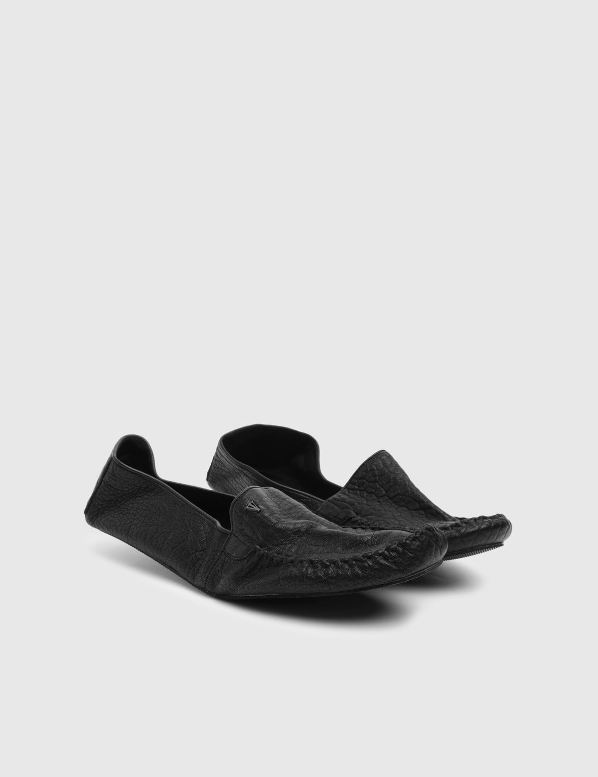 Romano Black Floater Leather Men's House Shoe