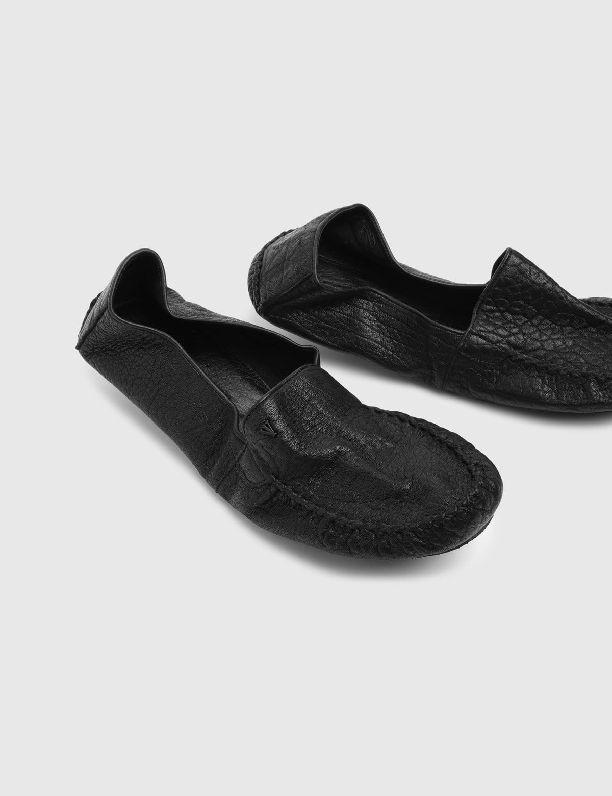 Romano Black Floater Leather Men's House Shoe