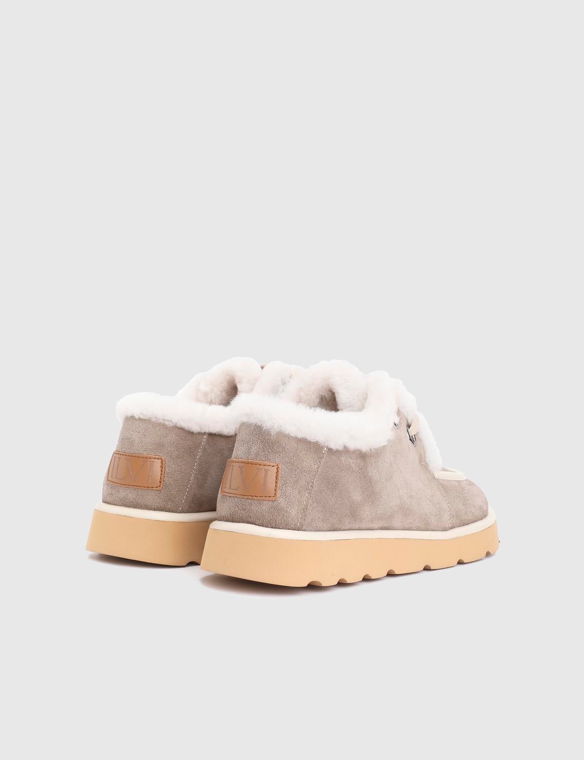 Romy Beige Suede Leather Women's Boot
