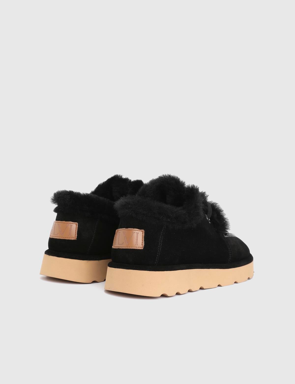 Romy Black Suede Leather Women's Boot