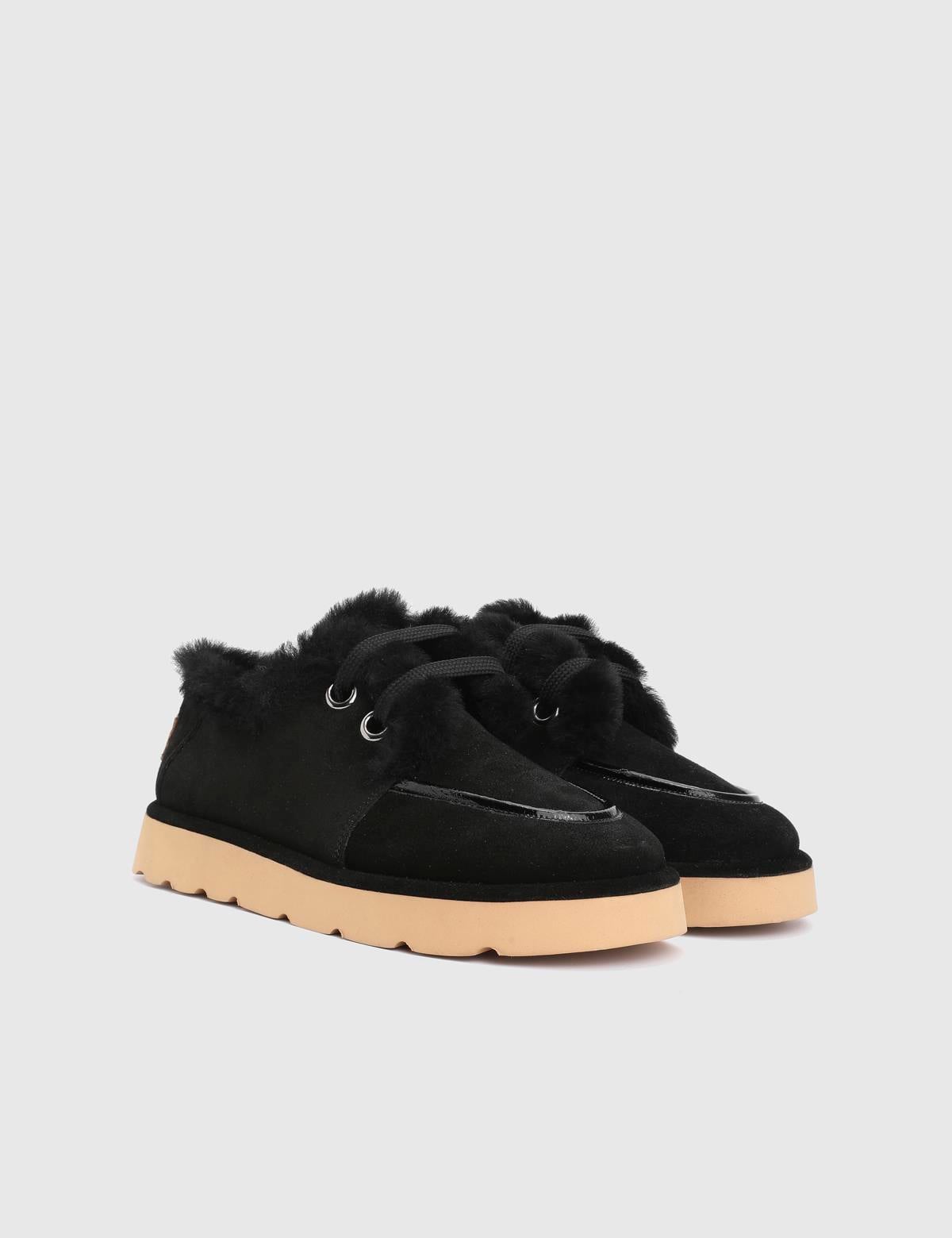 Romy Black Suede Leather Women's Boot