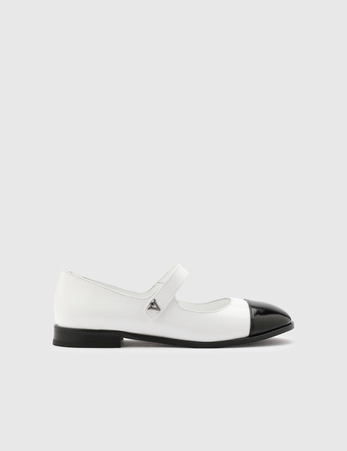 Shay White Patent Leather Women's Ballerina