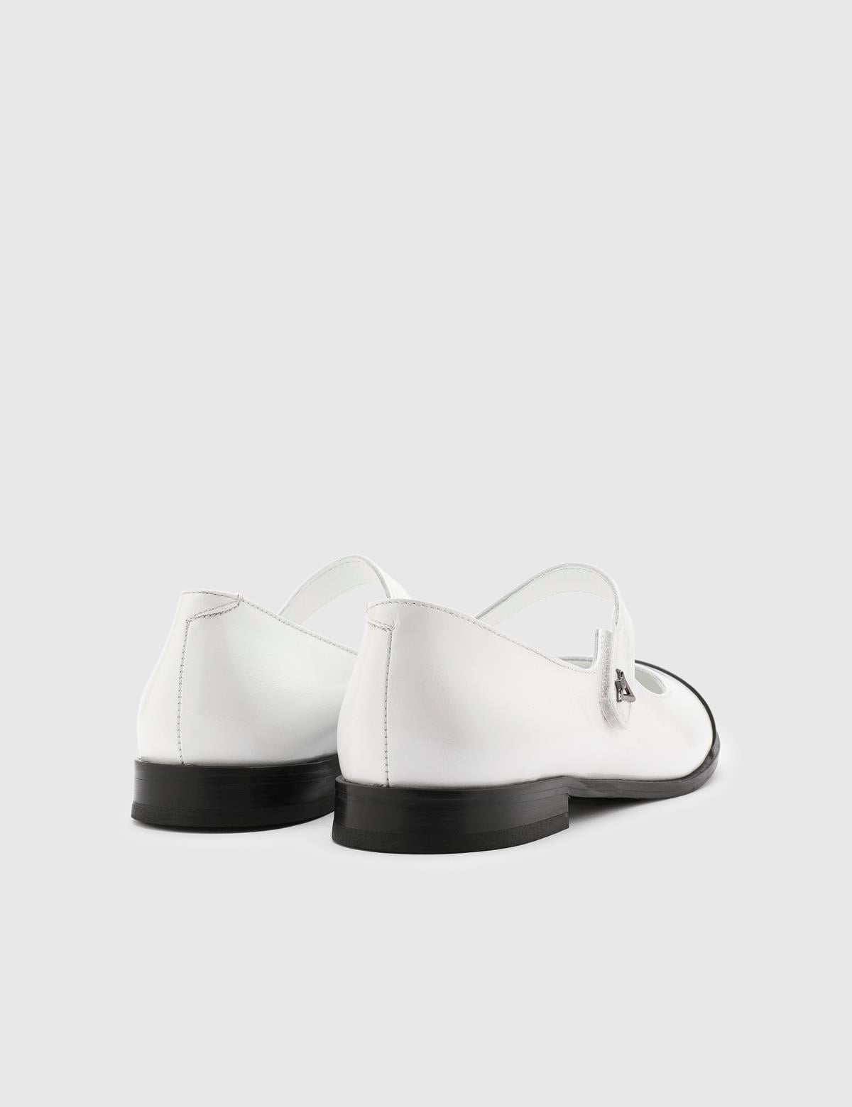Shay White Patent Leather Women's Ballerina