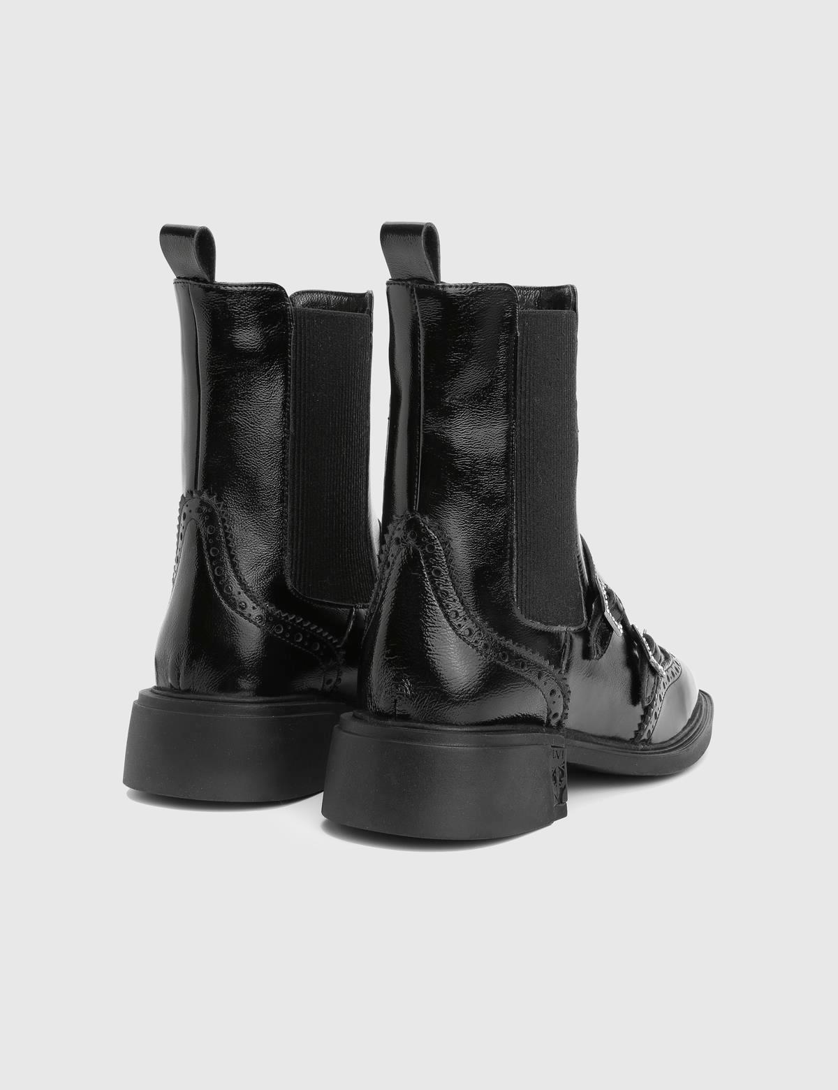 Sher Black Patent Leather Women's Boot