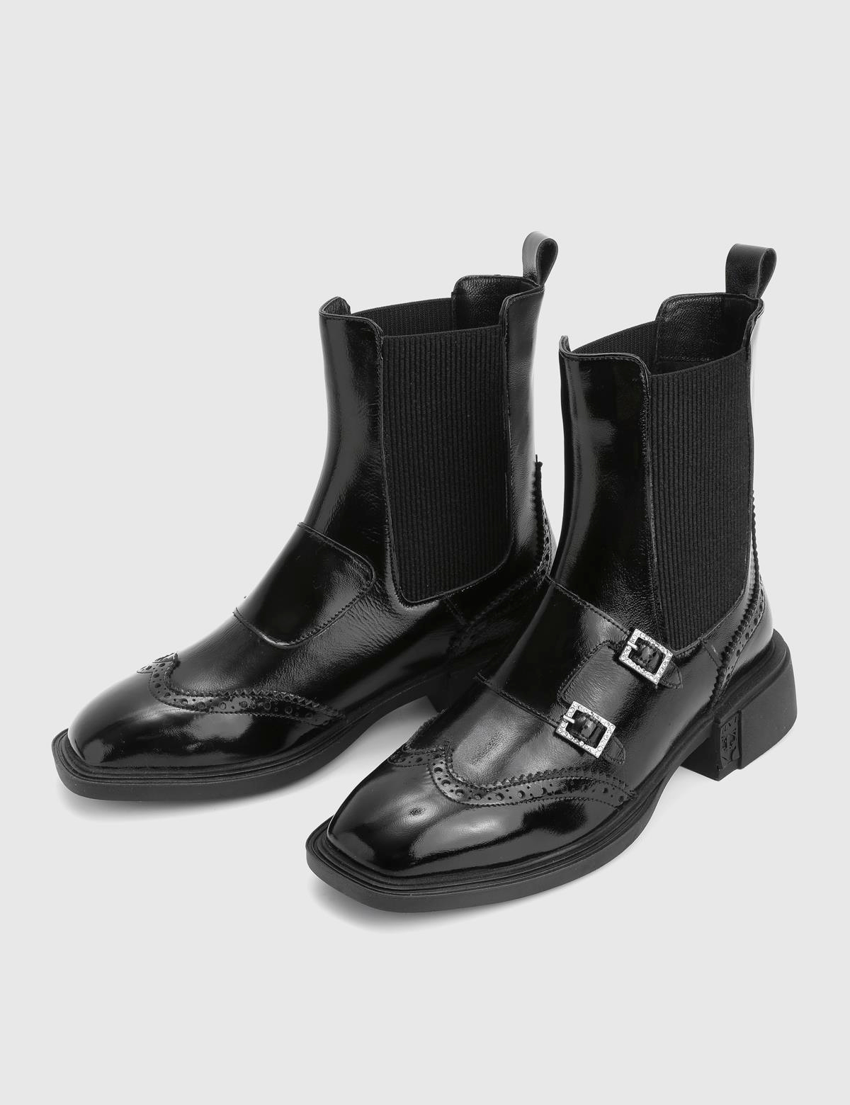 Sher Black Patent Leather Women's Boot