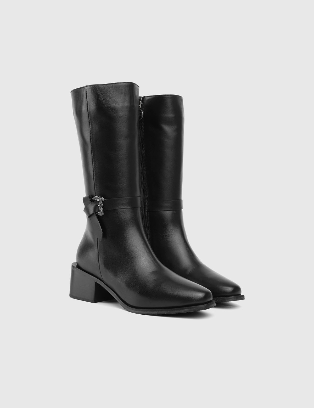 Silene Black Leather Women's Boot