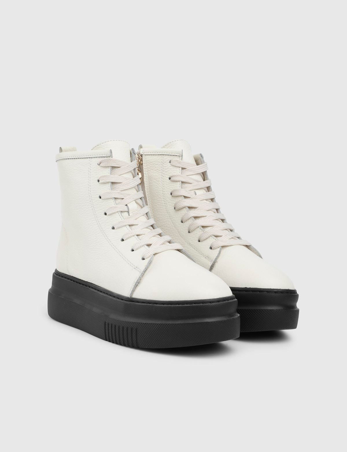 Silev Cream Leather Women's Boot