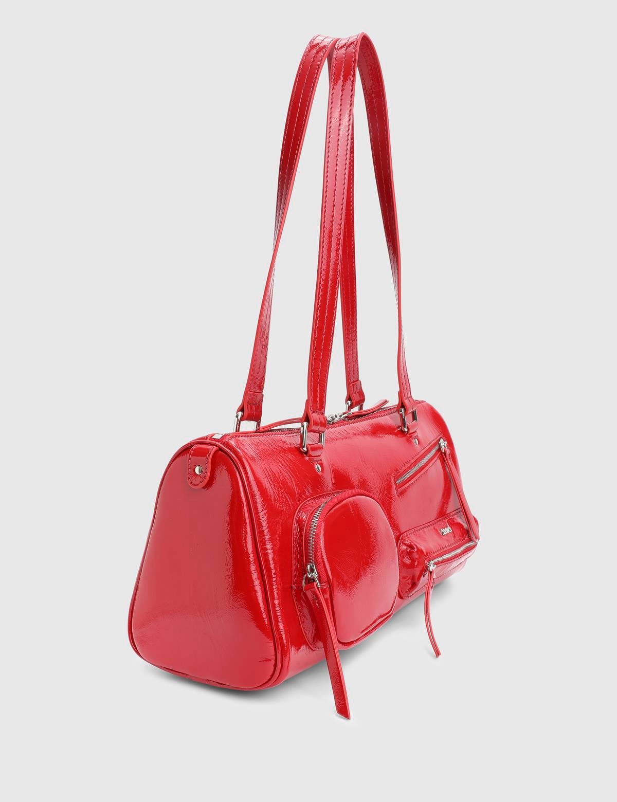 Stery Red Patent Leather Women's Shoulder Bag
