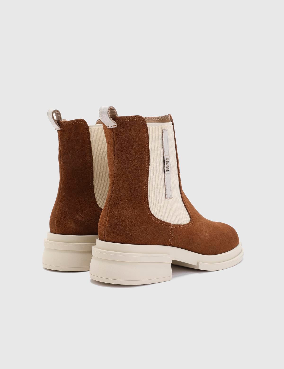 Tammy Saddle Brown Suede Leather Women's Boot
