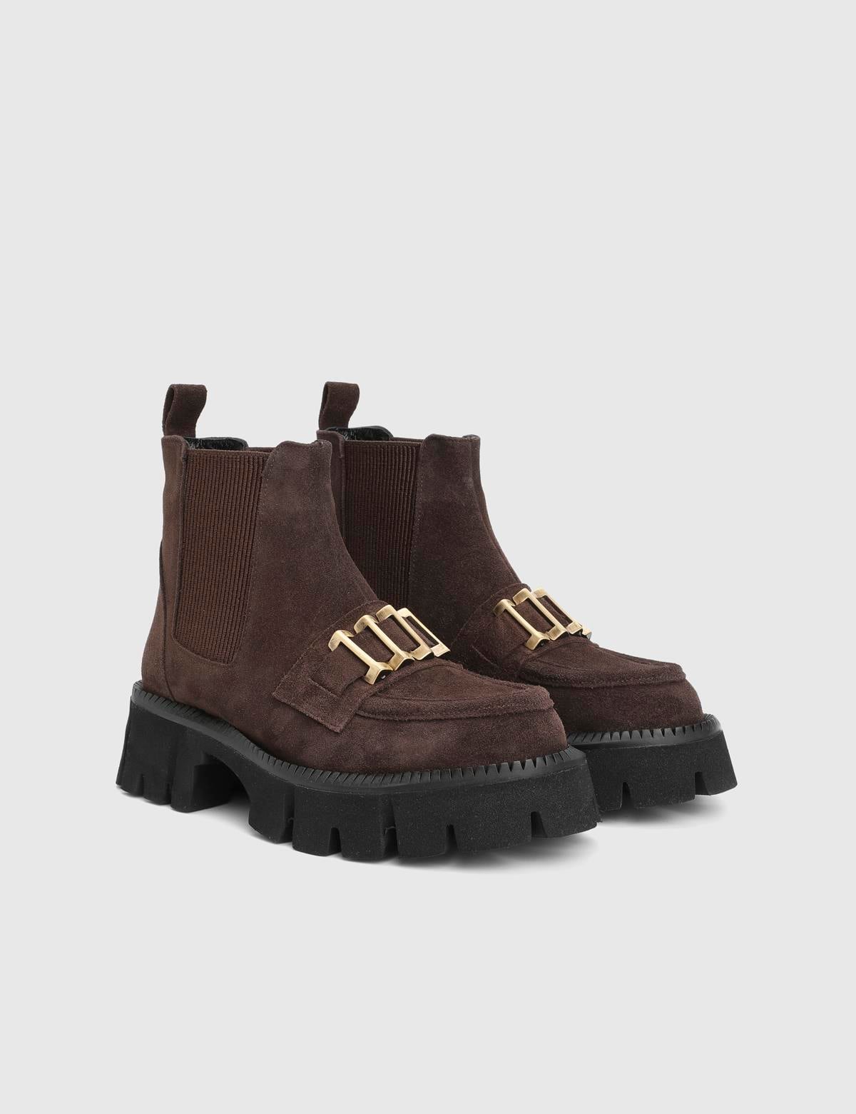 Tasya Brown Leather Women's Boot