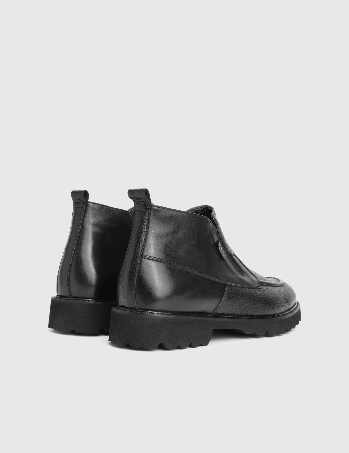 Tetrin Black Leather Men's Boot