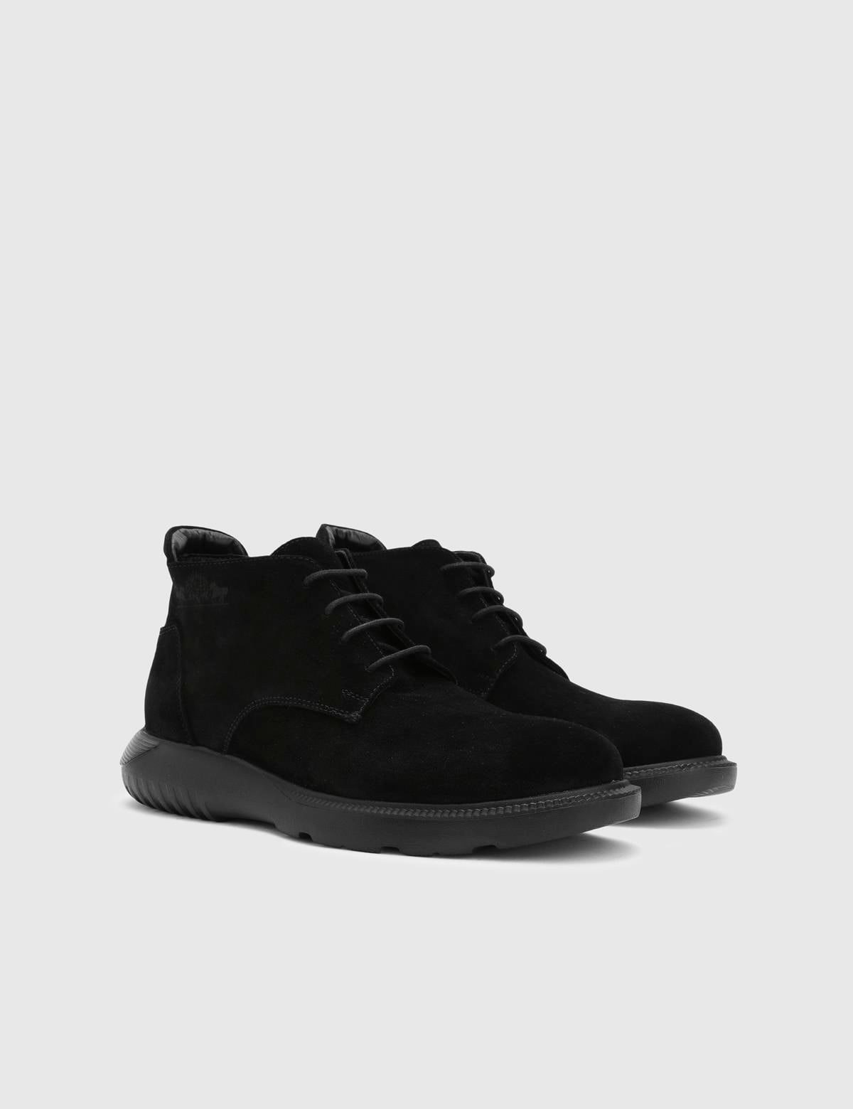 Trent Black Suede Leather Men's Boot
