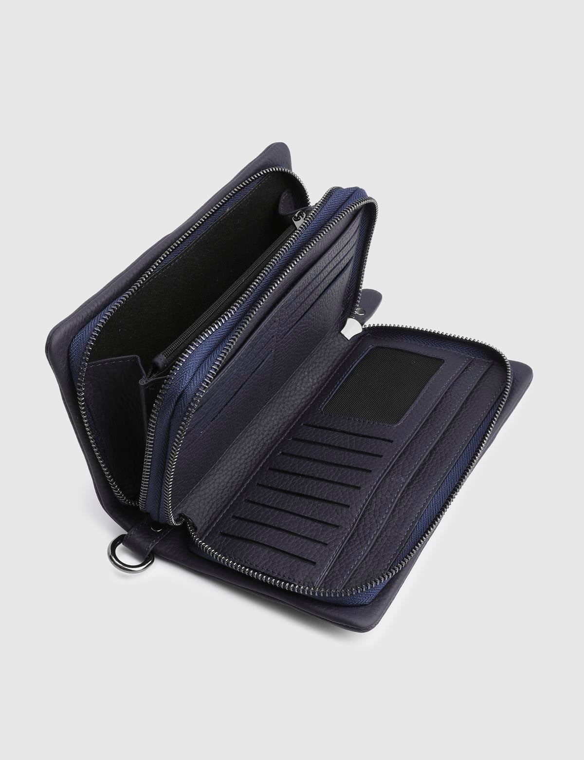 Trujilo Navy Blue Floater Leather Men's Handbag
