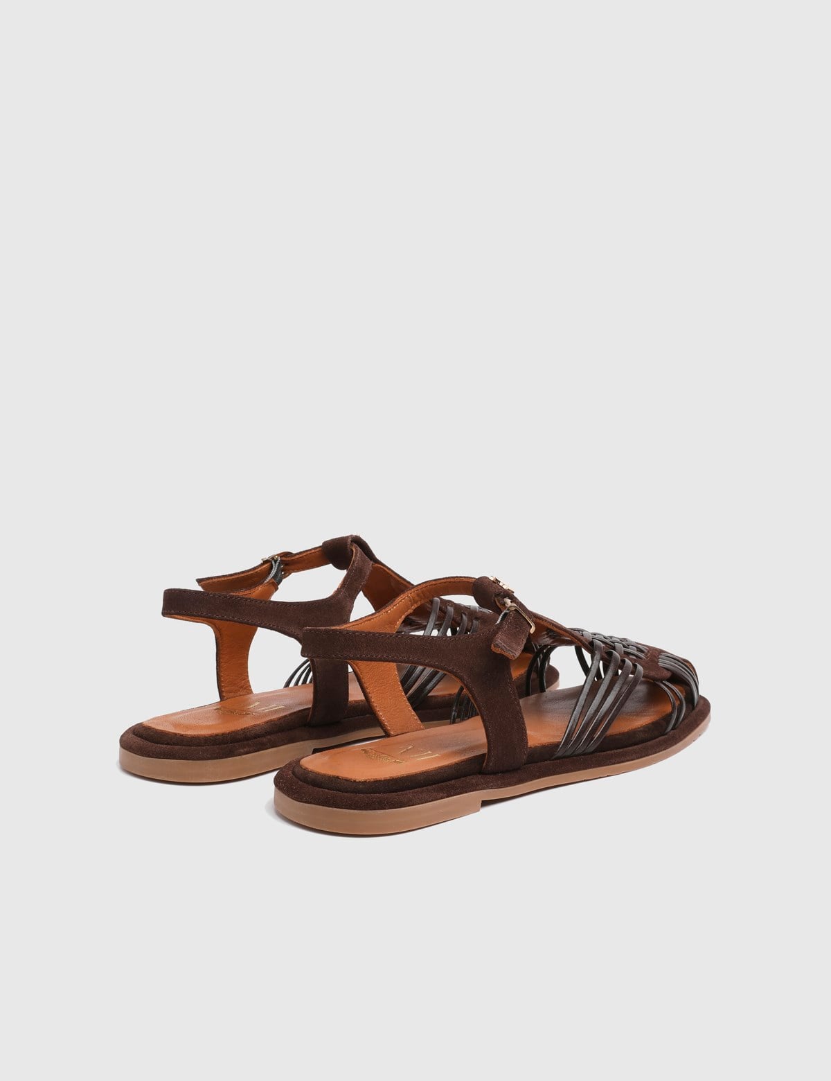Tuvra Brown Suede Leather Women's Sandal