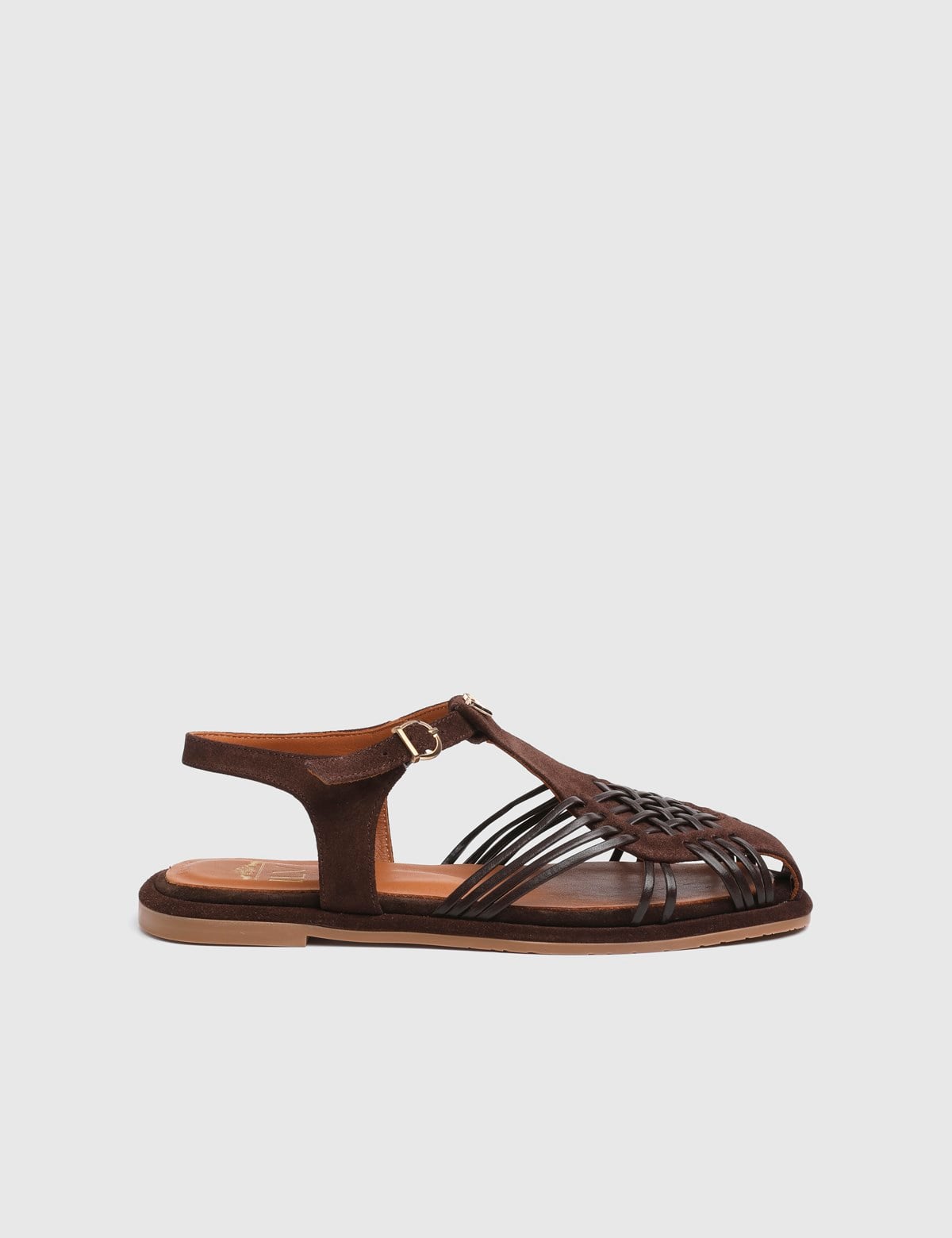 Tuvra Brown Suede Leather Women's Sandal