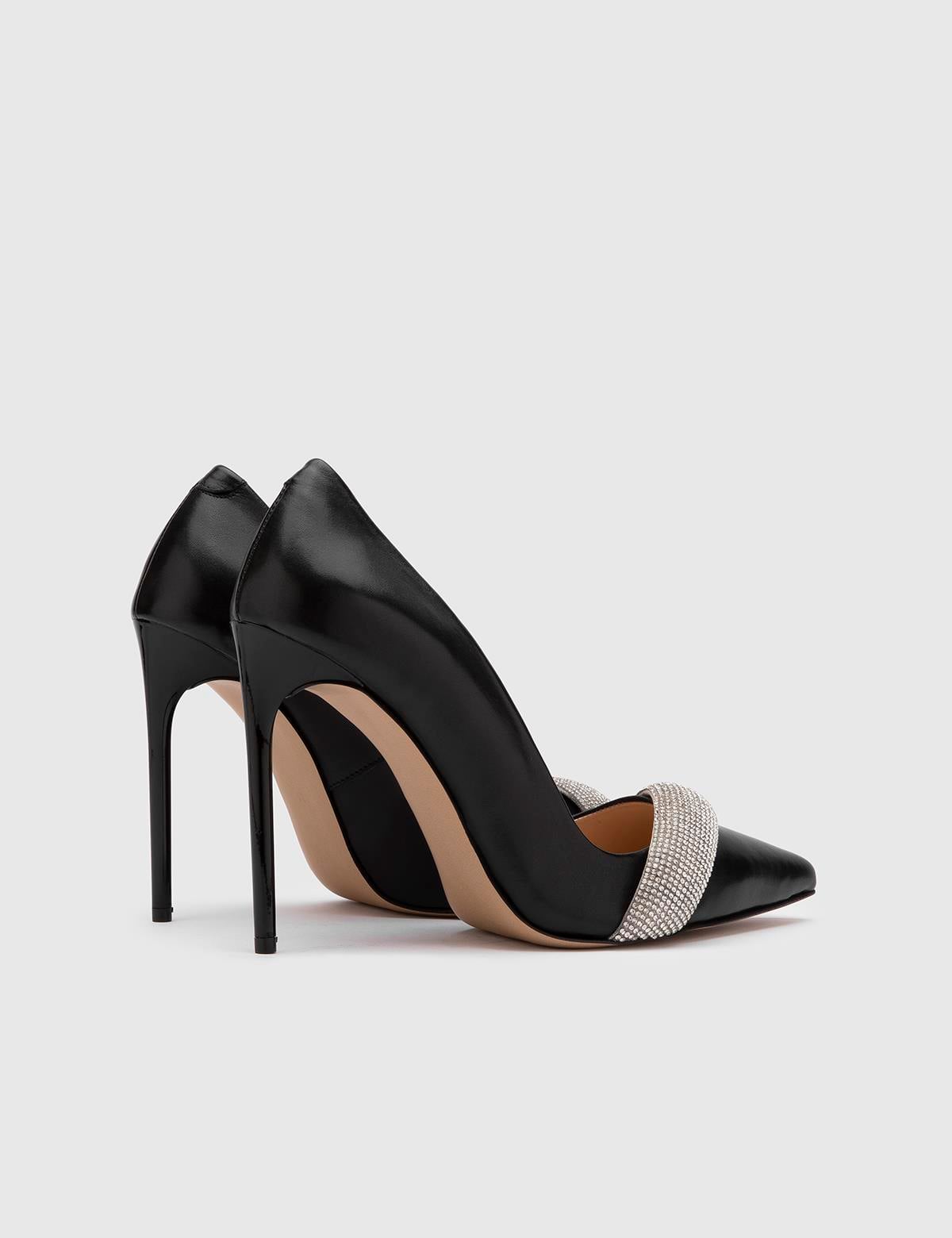 Ulla Black Leather Women's Stiletto