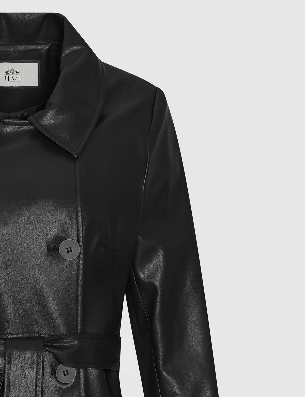 Vania Black Women's Trench Coat