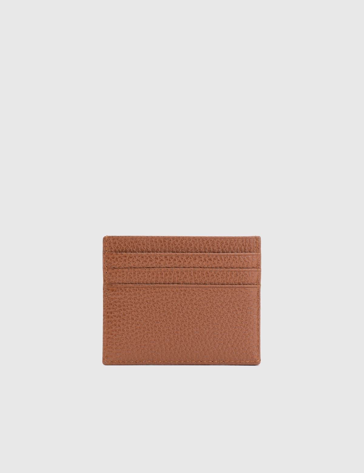 Varanasi Hakiki Floter Deri Unisex Taba Kartlık