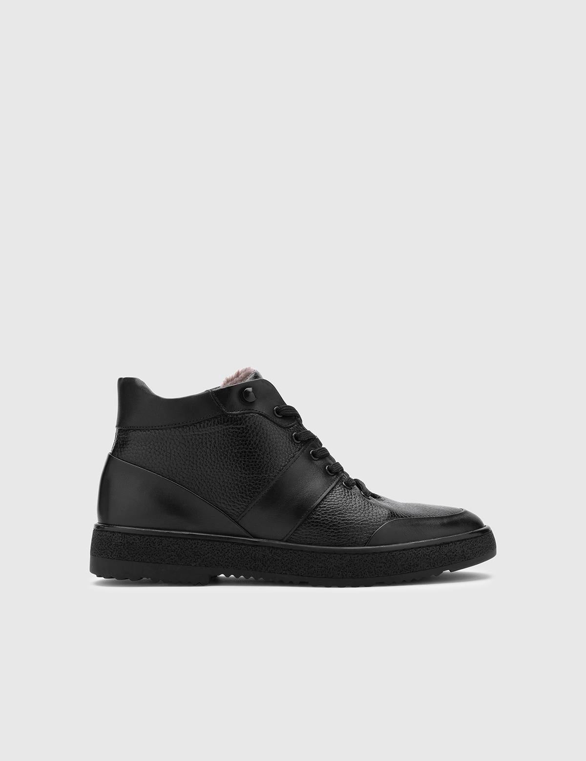 Veikko Black Floater Leather Men's Boot