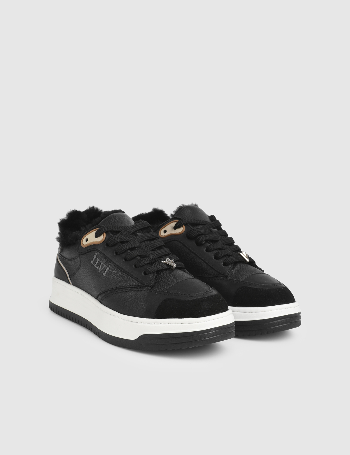 Vernon Black Leather Women's Sneaker