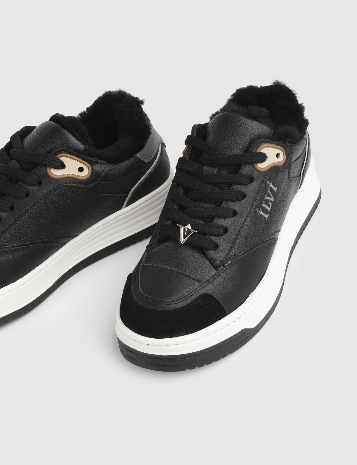 Vernon Black Leather Women's Sneaker