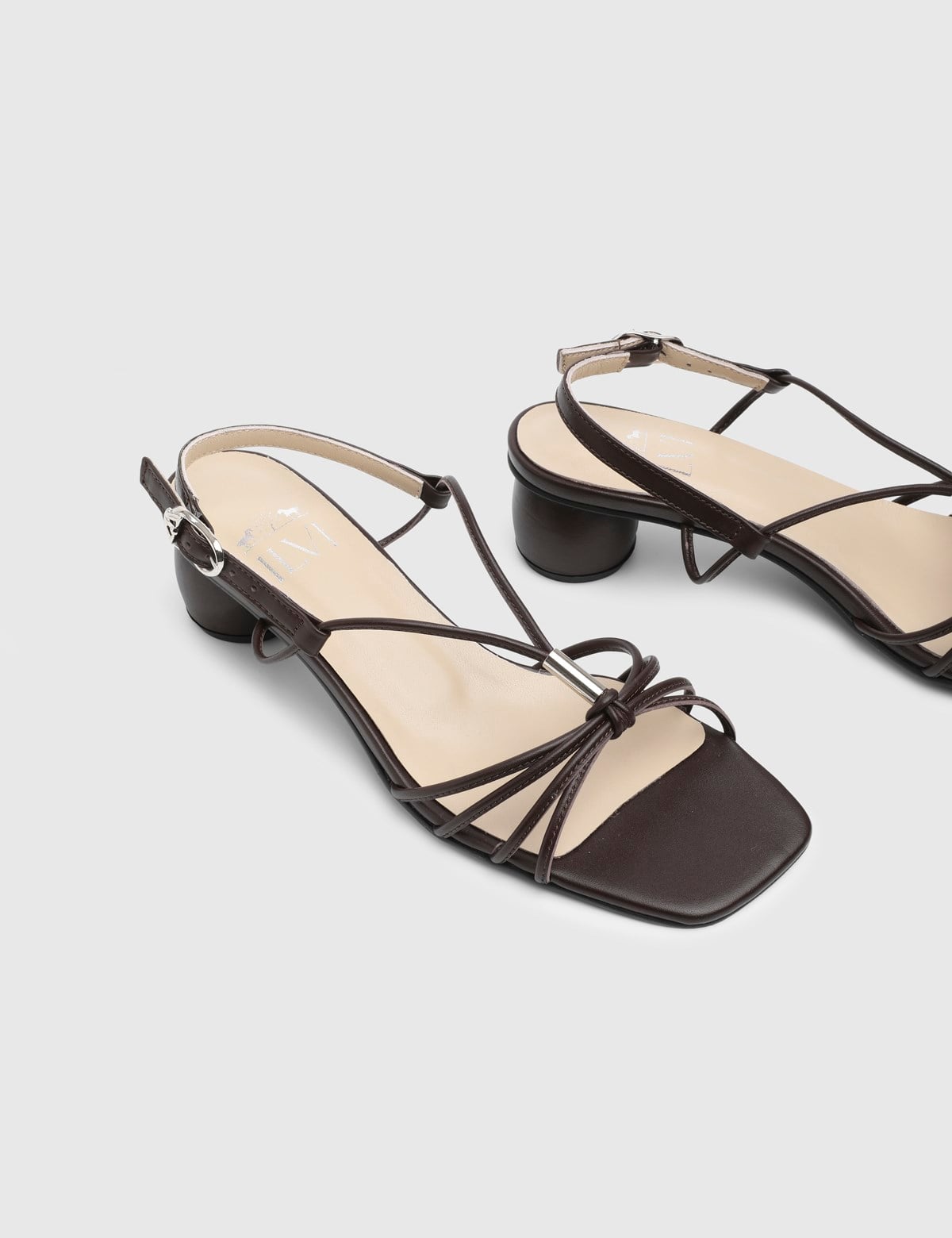 Veyla Brown Leather Women's Heeled Sandal
