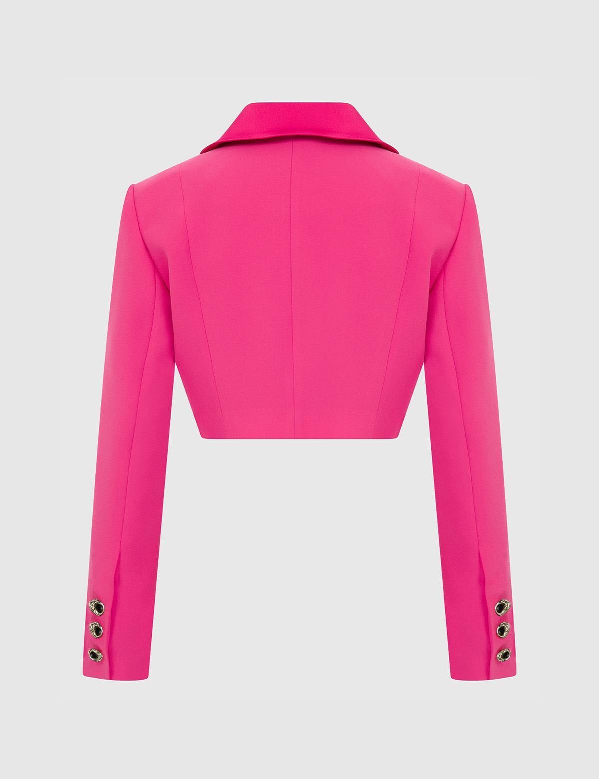 Vian Pink Women's Crop Jacket