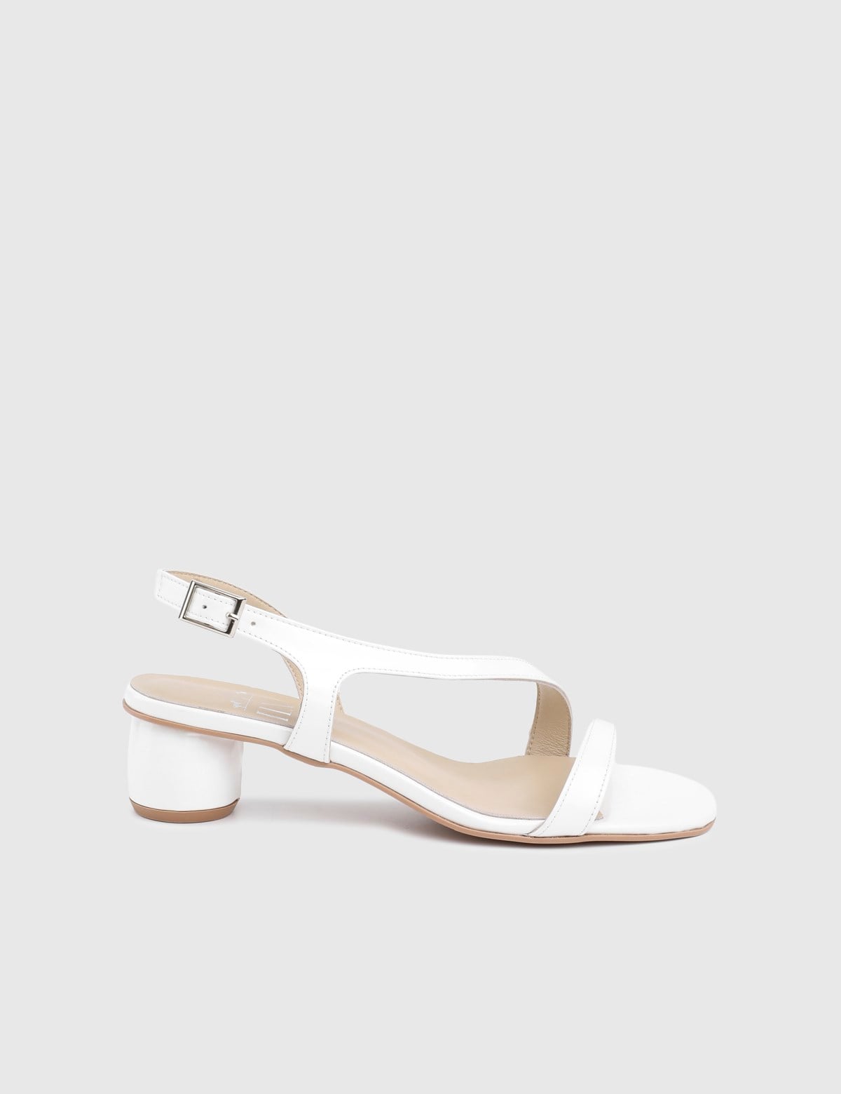 Vinelle White Patent Leather Women's Heeled Sandal