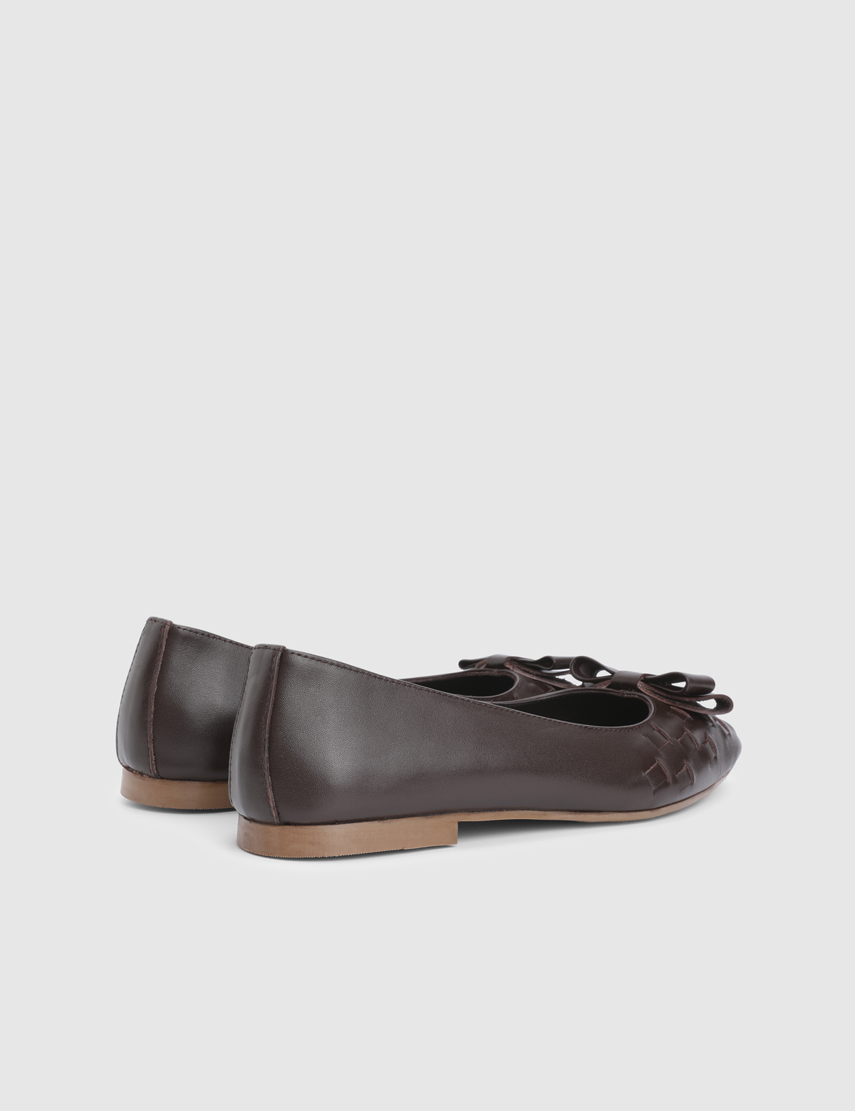 Vireya Brown Leather Women's Ballerina