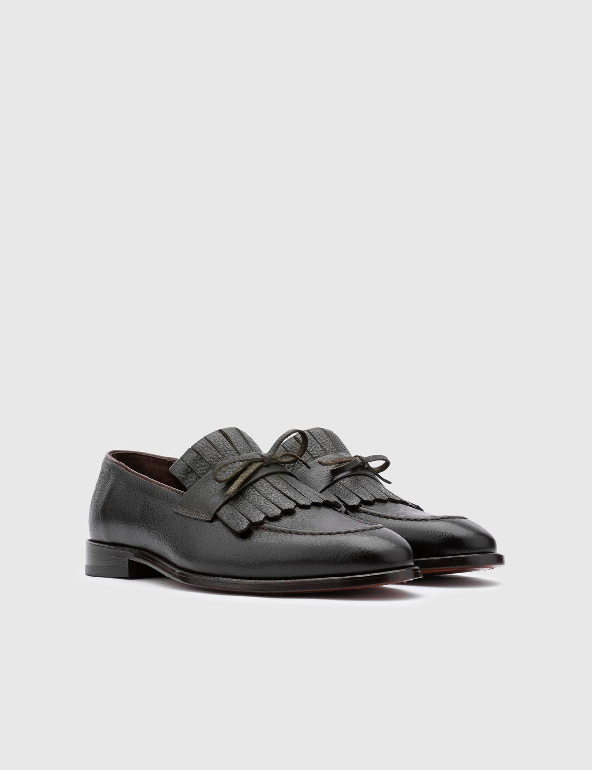 Vitor Green Floater Leather Men's Classic Shoe