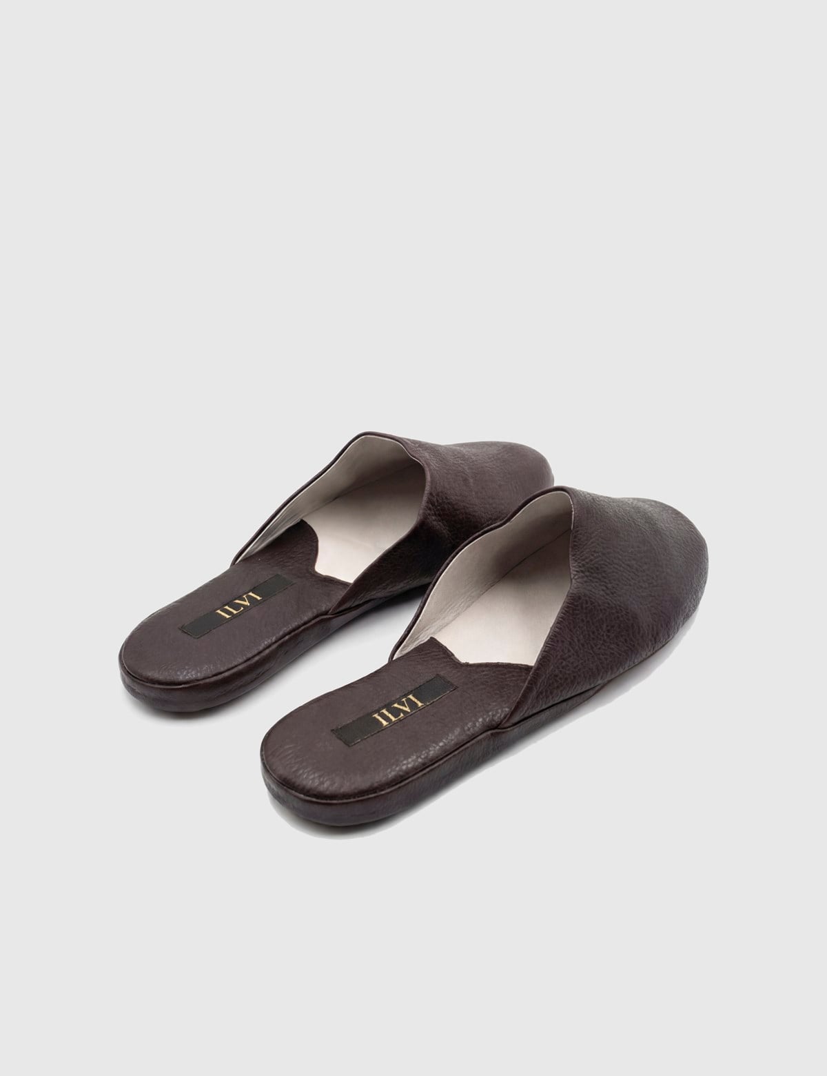 Vittorio Brown Floater Leather Men's House Slipper