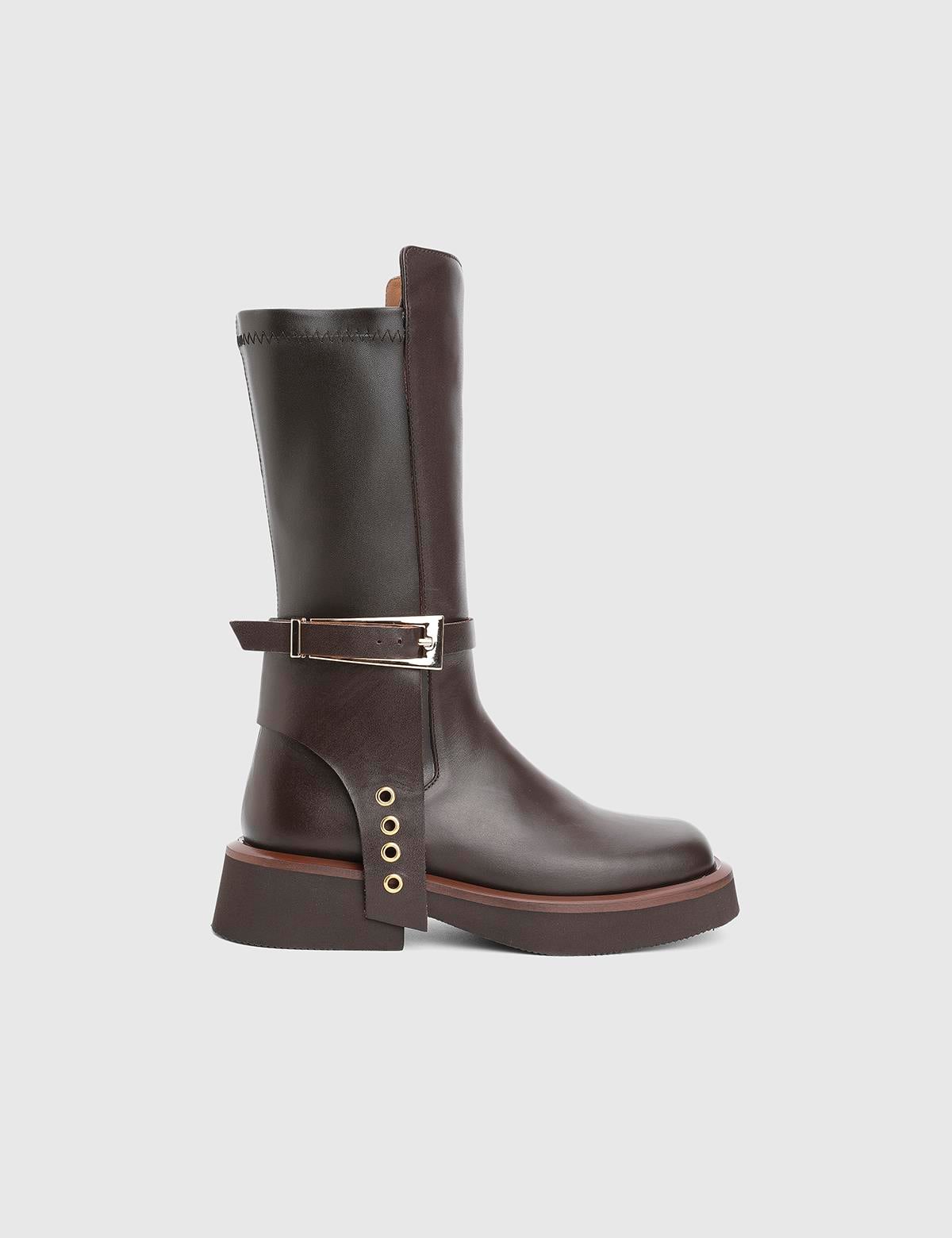 Vlad Brown Leather Women's Boot
