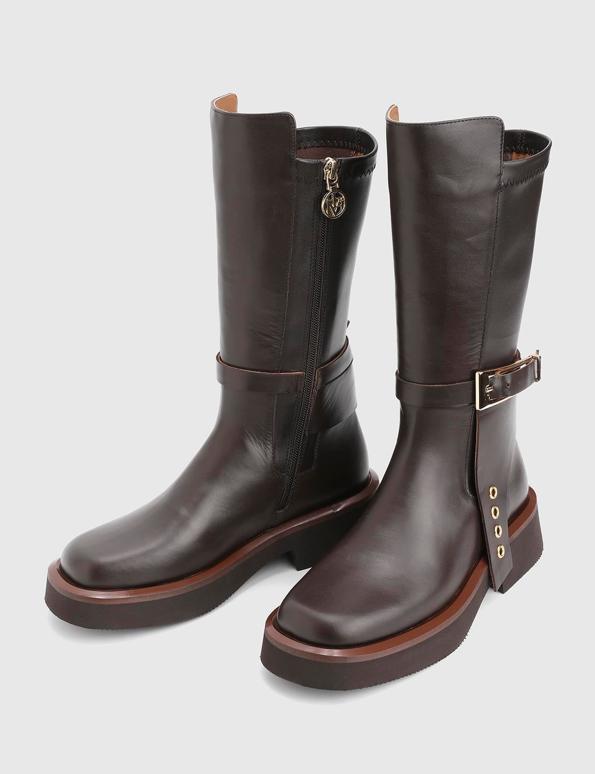 Vlad Brown Leather Women's Boot
