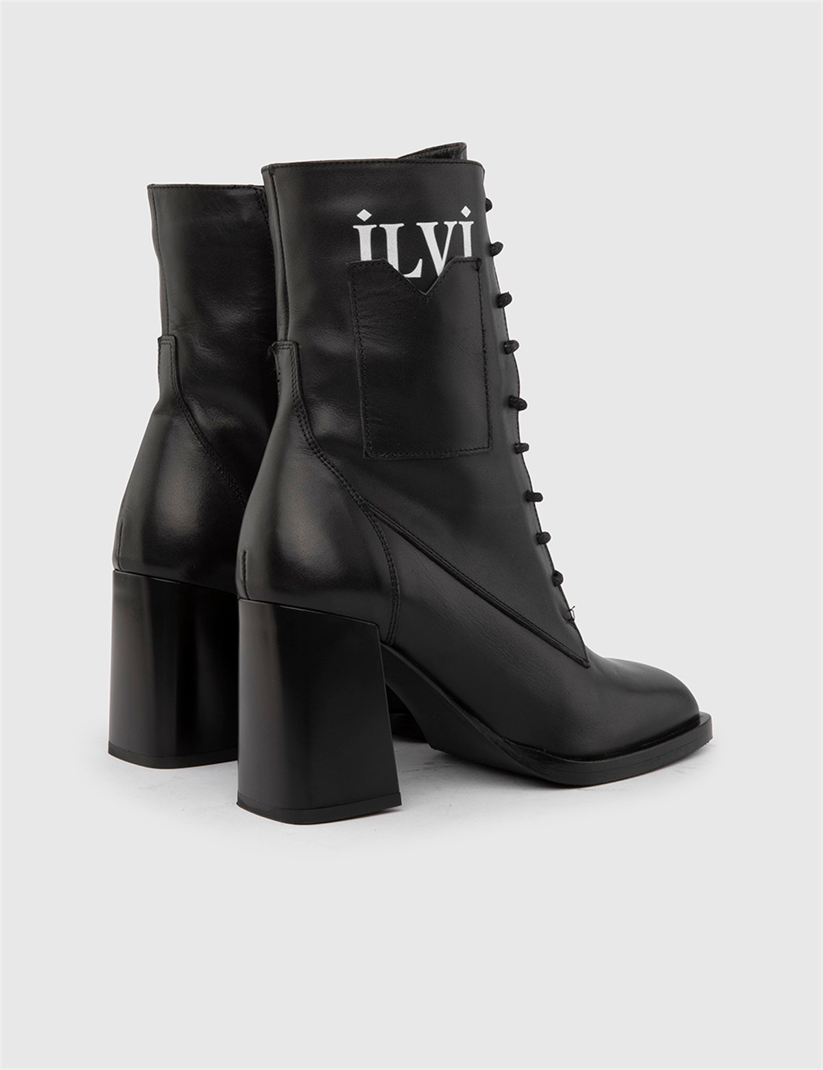 Waltz Black Leather Women's Heeled Boot