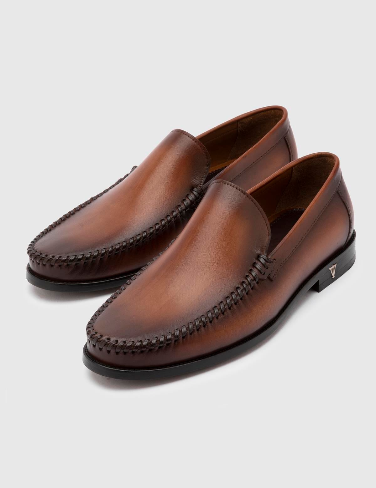 Welmer Saddle Brown Leather Men's Classic Shoe