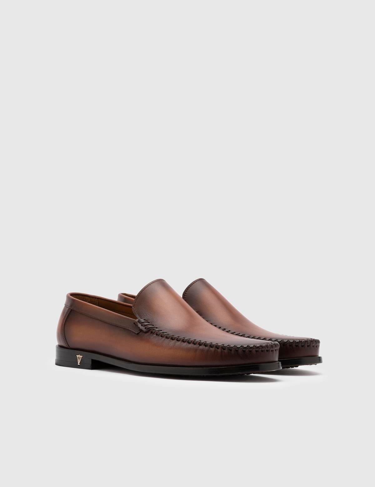 Welmer Saddle Brown Leather Men's Classic Shoe