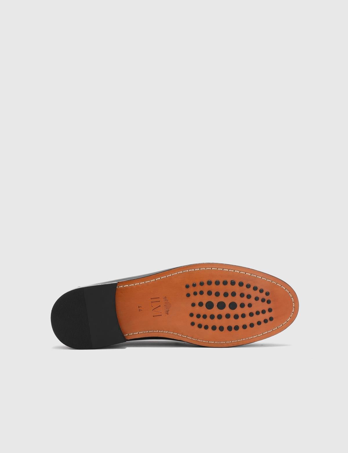 Welmer Black Leather Men's Loafer