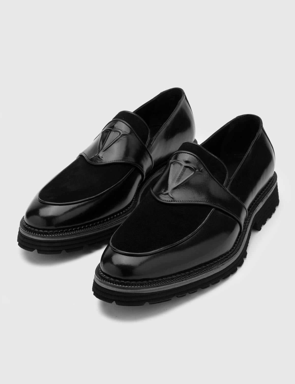 Wilkins Black Buffalo-Black Suede Leather Men's Daily Shoe
