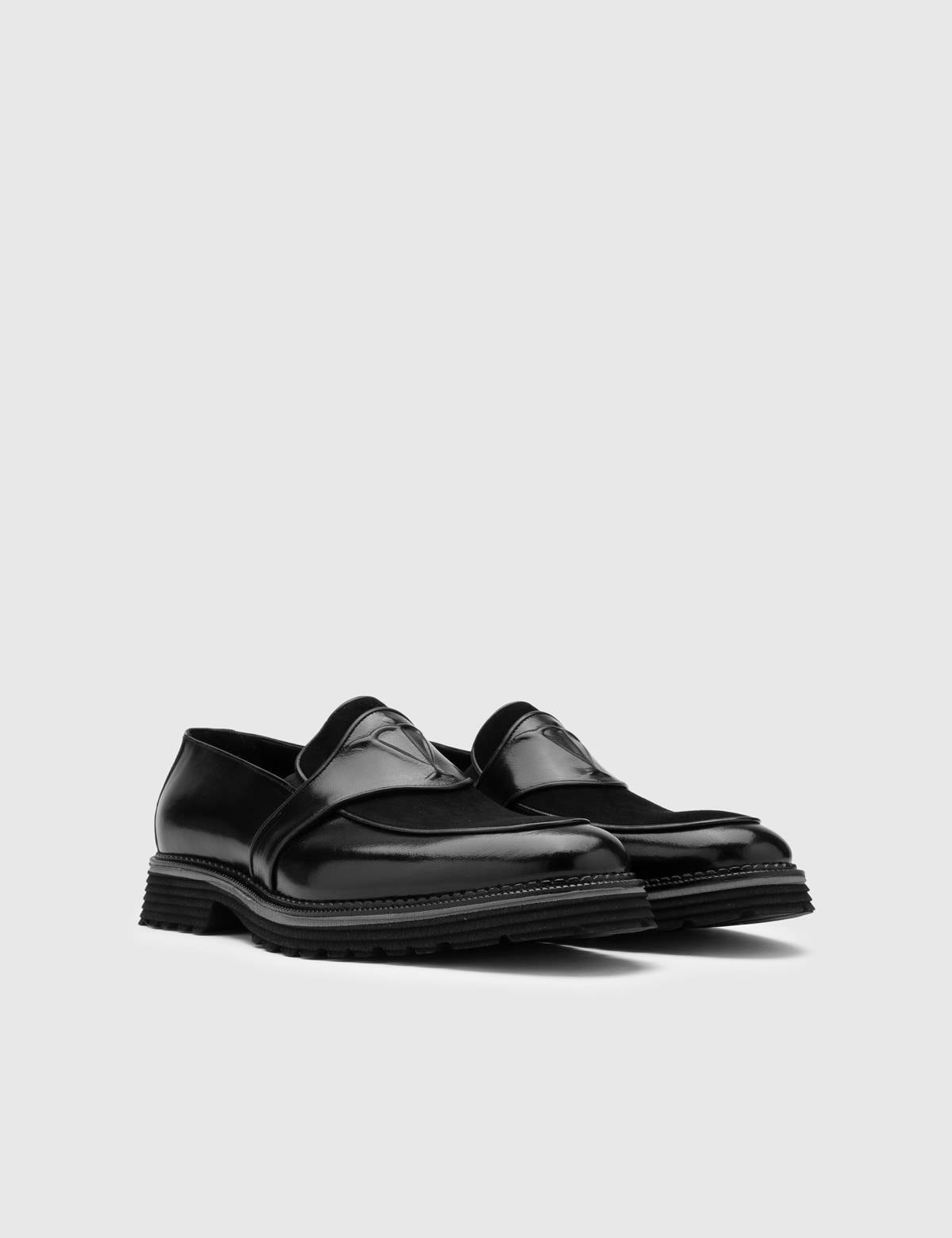 Wilkins Black Buffalo-Black Suede Leather Men's Daily Shoe