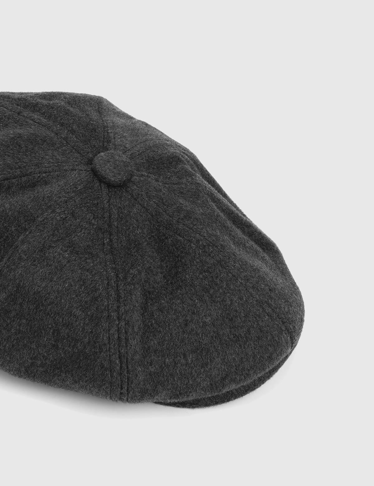 Wolter Anthracite Men's Fabric Flat Cap